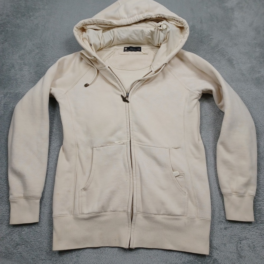 Burton Jacket Womens‎ XS Beige Full Zip Outdoor Pockets Hooded